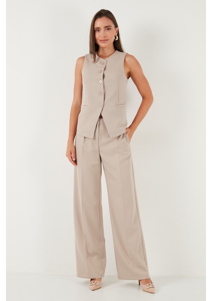 Wide Leg Yüksek Bel Geniş Paça Palazzo Pantolon Bayan Pantolon 65271262 fırsatları