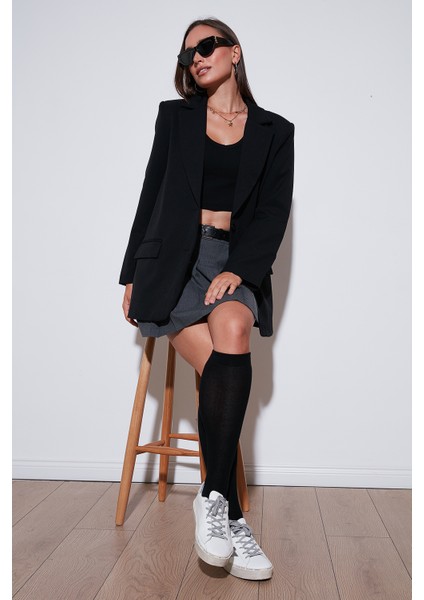 Relaxed Fit Mono Yaka Cepli Blazer Ceket Bayan Ceket 611BC00132 fiyatları