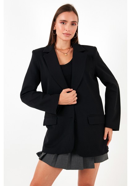 Relaxed Fit Mono Yaka Cepli Blazer Ceket Bayan Ceket 611BC00132 indirimleri
