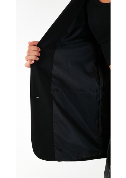 Relaxed Fit Mono Yaka Cepli Blazer Ceket Bayan Ceket 611BC00132