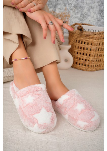 Kadın Ev Terliği Peluş Terlik Çeyiz ve Bohça Terliği Ses Yapmaz Kalın Taban