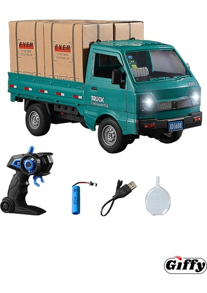 Uzaktan Kumandalı Rc Kamyonet ,yük Taşıma Aracı ,sesli ,ışıklı ,şarjlı ,(Pil Hediyeli),2.4 Ghz Araç