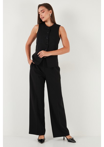 Wide Leg Yüksek Bel Geniş Paça Palazzo Pantolon Bayan Pantolon 65271262 fırsatları