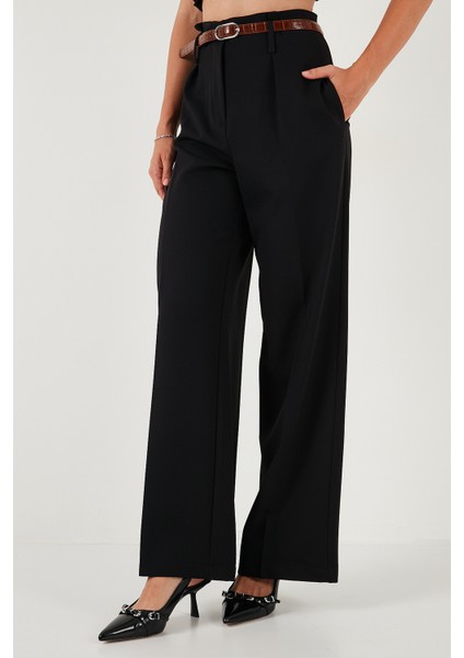 Wide Leg Yüksek Bel Geniş Paça Palazzo Pantolon Bayan Pantolon 65271262 indirimleri