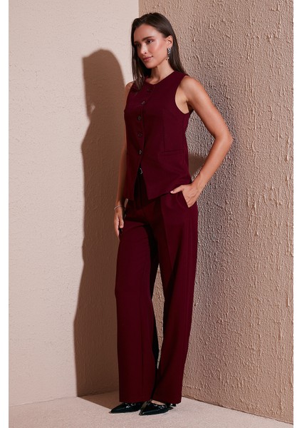 Wide Leg Yüksek Bel Geniş Paça Palazzo Pantolon Bayan Pantolon 65271262