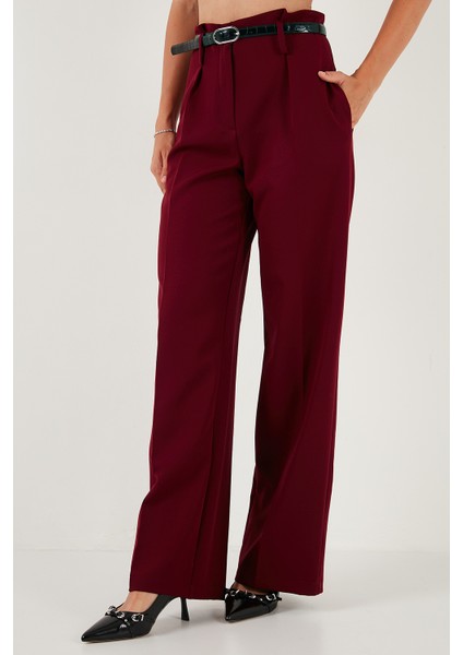 Wide Leg Yüksek Bel Geniş Paça Palazzo Pantolon Bayan Pantolon 65271262 indirimleri