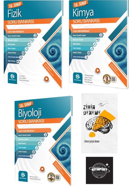 Bilgisarmal 10.sınıf Fizik-Kimya-Biyoloji Soru Bankası Yeni MÜFREDAT+ZİHİNDENEME-KS346