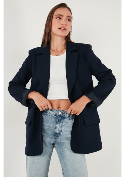 Relaxed Fit Mono Yaka Cepli Blazer Ceket Bayan Ceket 611BC00132 fiyatları