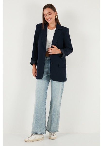 Relaxed Fit Mono Yaka Cepli Blazer Ceket Bayan Ceket 611BC00132 modelleri
