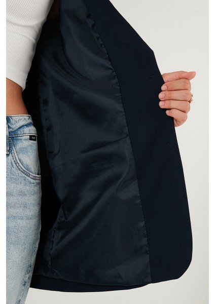 Relaxed Fit Mono Yaka Cepli Blazer Ceket Bayan Ceket 611BC00132