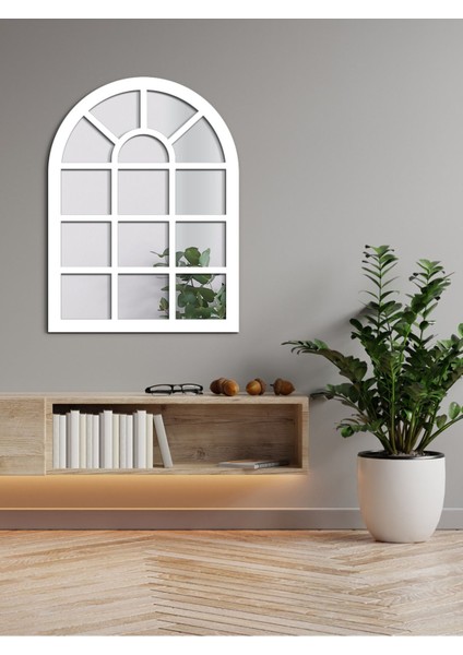 Beyaz Gümüş Pleksi Aynalı Duvar Dekoru, Şık ve Modern Tasarım