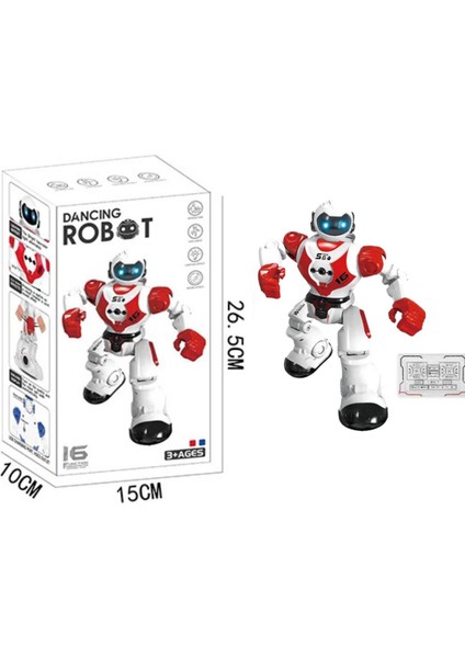 Oyuncak 16 Fonksiyonlu Şarjlı Uzaktan Kumandalı Akıllı Robot Sesli Işıklı Programlama Dans Moonwalk