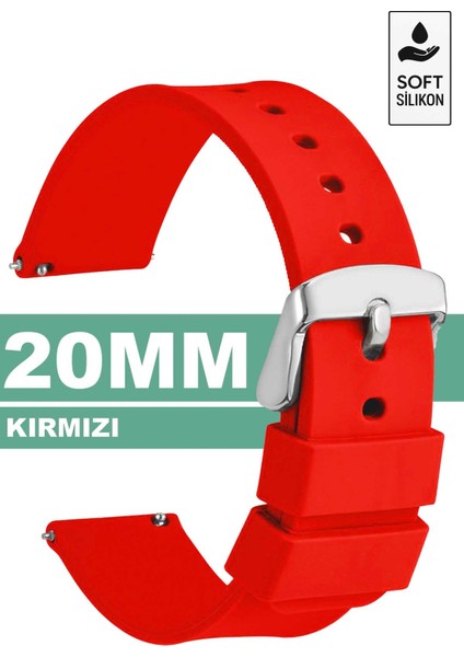 20mm Fossil-Welder-Wesse-Casio-Armani-Omega-Seiko-Tissot Saat Uyumlu Silikon Saat Kordonu Kayışı MR2 fiyatları