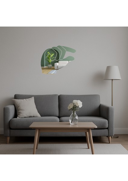 Çimdikleyen El Dekoratif Aynalı Tablo - ALVN7545-5808 indirimleri