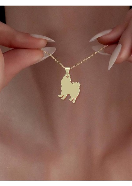 14 Ayar Altın Köpek Kolye Ucu 0.3 Gr, KC16356 Kodlu
