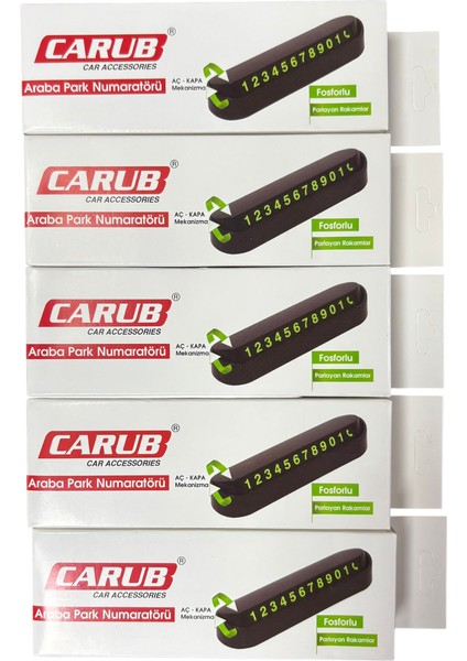 Araba Park Tel Numaratörü Fosforlu Aç-Kapalı 5 Adet Fiyatı
