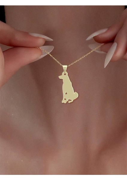 14 Ayar Altın Köpek Kolye Ucu 0.3 Gr, KC16420 Kodlu