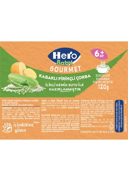 Gourmet Kabaklı Pirinçli Kavanoz Mama 120G X6 fiyatları