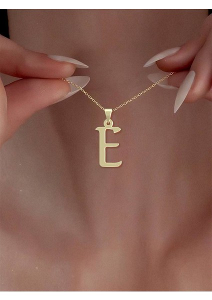 14 Ayar Altın E Harfi Kolye Ucu 0.3 Gr, KC16916 Kodlu