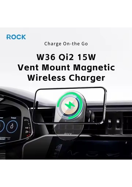 W36 Qi2 Magsafe Transparan Kablosuz Şarjlı Araç Tutucu fiyatları