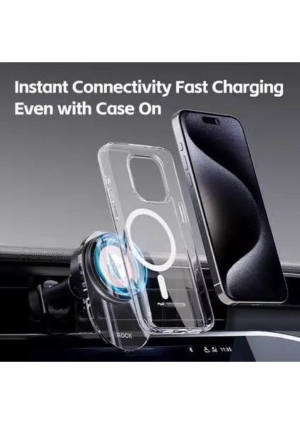 W36 Qi2 Magsafe Transparan Kablosuz Şarjlı Araç Tutucu fırsatları