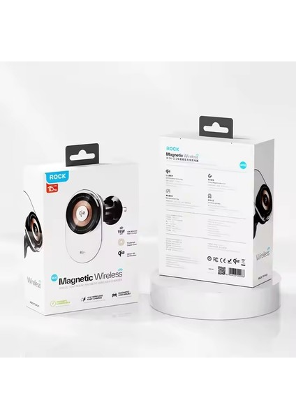 W36 Qi2 Magsafe Transparan Kablosuz Şarjlı Araç Tutucu