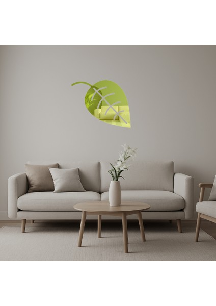 Tek Yaprak Dekoratif Altın Aynalı Tablo - ALVN4647-2309