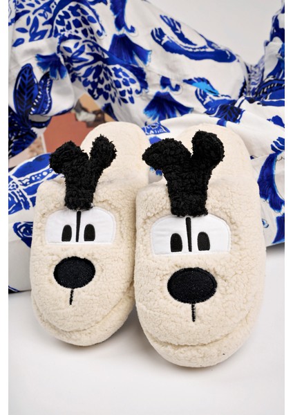 Yumuşak Peluş Köpek Figürlü Ev Terliği Peluş Ev Terliği Kadın Kışlık Terlik Yumuşak Ev Terliği Sıcak Tutan Ev Terliği fırsatları