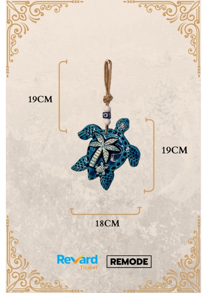 Mavi Seramik Kaplumbağa Dekoratif Süs Eşyası 18X19 cm fırsatları