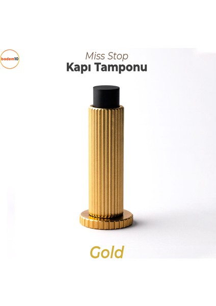 Kapı Stoperi Tamponu Çizgili Altın Vidalı Metal Tutacağı Tutucu Kapı Arkası Duvar Kolu Stopu Takozu