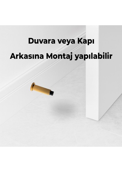 Kapı Stoperi Tamponu Çizgili Altın Vidalı Metal Tutacağı Tutucu Kapı Arkası Duvar Kolu Stopu Takozu fiyatları