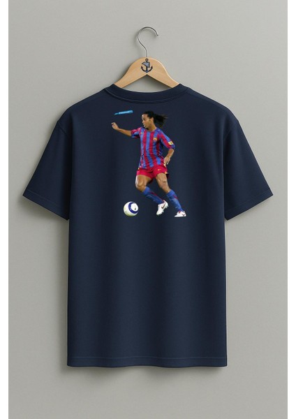 Oversize Ronaldinho Fc Barcelona La Liga Sırt Tasarımlı Unisex T-Shirt