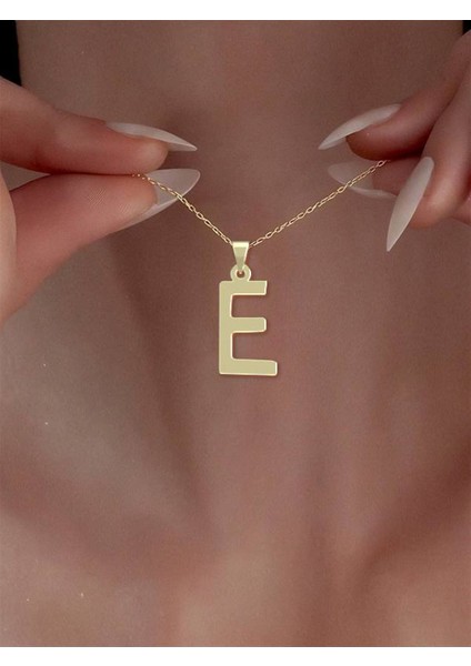 14 Ayar Altın E Harfi Kolye Ucu 0.3 Gr, KC16838 Kodlu
