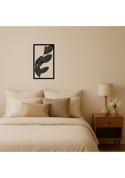 Dal ve Yaprak Desenli Dekoratif Tablo - LORCE9599-4911