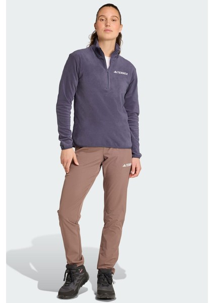 Multi Essentials 1-2 Zip Fleece Kadın Mor Yürüyüş Polar.- indirimleri