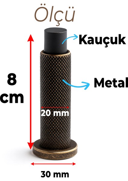 Kapı Stoperi Tamponu Antik Sarı Vidalı Metal Tutacağı Tutucu Kapı Arkası Duvar Kolu Stopu Takozu fırsatları