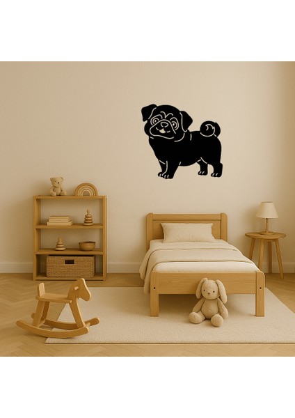 Sevimli Pug Köpek Dekoratif Duvar Tablosu - LORCE4227-6756 modelleri