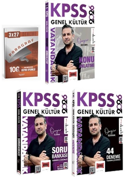 Yargı 2026 Kpss Vatandaşlık Konu + Soru Bankası + 44 Deneme 3 Lü Set+Anla Kazan Paragraf