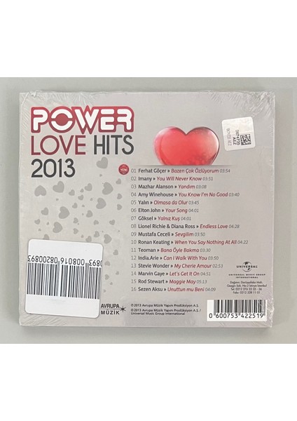 Love Hits 2013 CD (Jelatininde Sıfır Orijinal Dönem Baskı Cd) fiyatları