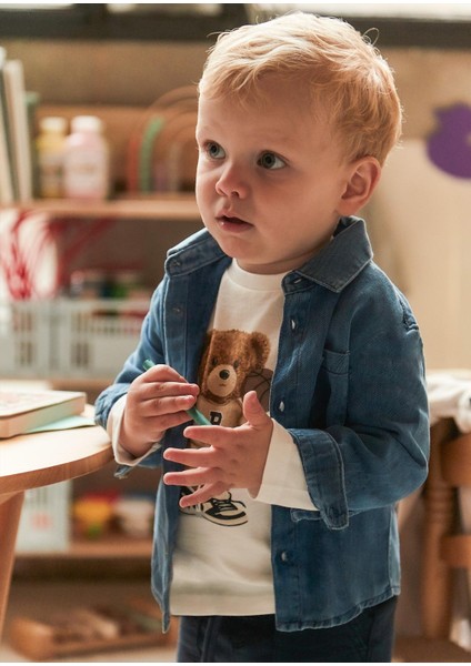 Erkek Bebek Denim Gömlek