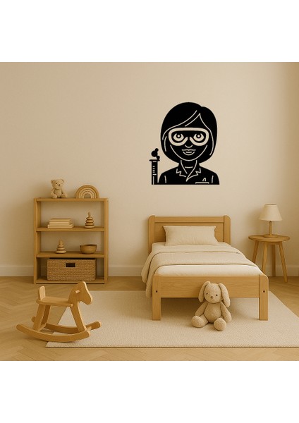 Mdf Uzun Saçlı Bilim Kadını Emoji Dekoratif Tablo - LORCE6933-1969 modelleri