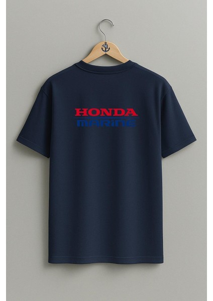 Oversize Honda Marine Göğüs ve Sırt Tasarımlı Unisex T-Shirt fiyatları