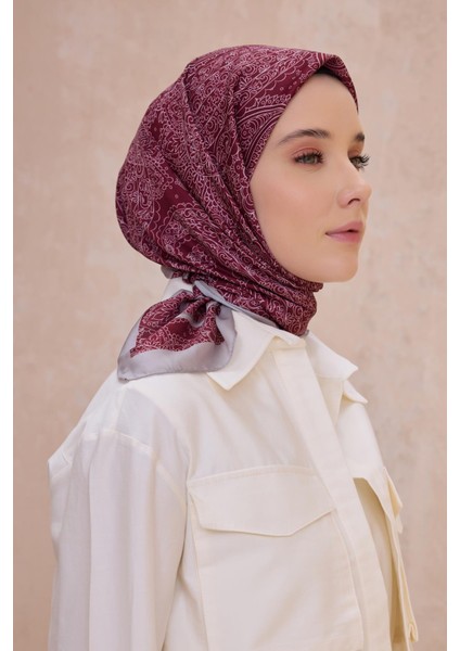 Fresh Twist Eşarp 09 Bordo Karışık Desen 49733