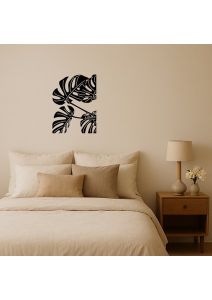 Monstera Yaprağı Desenli Mdf Dekoratif Tablo - LORCE2984-7459