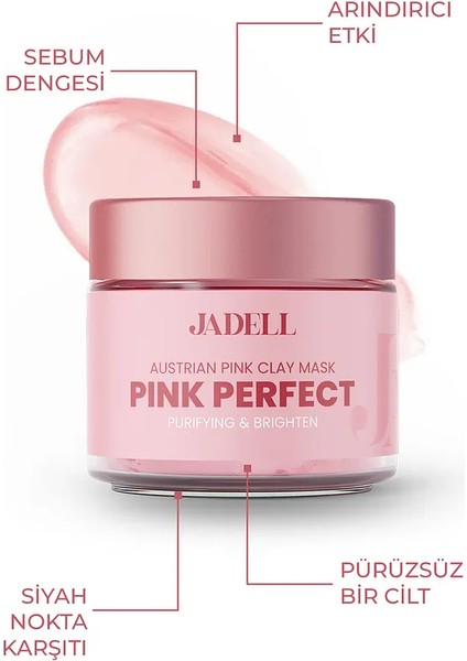Jadell Pembe Kil Maskesi, ve Siyah Nokta Karşıtı ve Arındırıcı Sebum Denge Sağlayıcı Maske, 100ML modelleri