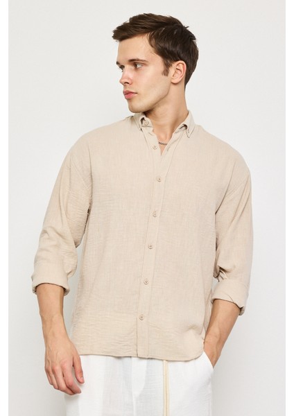 Keten Uzun Kollu Oversize Gömlek fiyatları