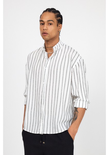 Keten Uzun Kollu Oversize Gömlek modelleri