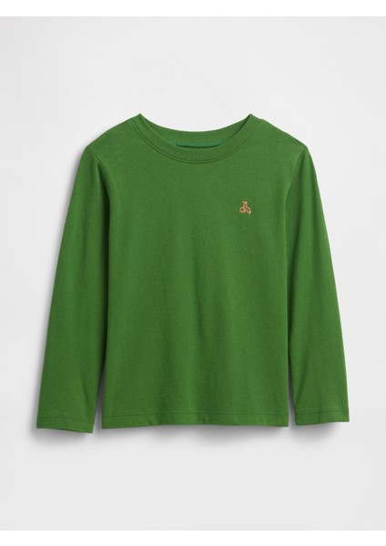 Erkek Bebek Yeşil Brannan Bear Bisiklet Yaka T-Shirt