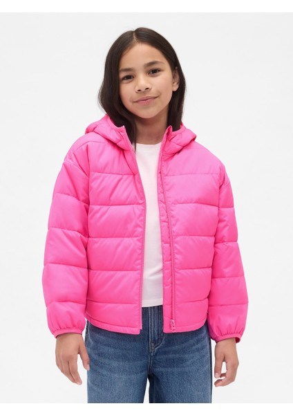 Kız Çocuk Pembe Coldcontrol Puff Ceket