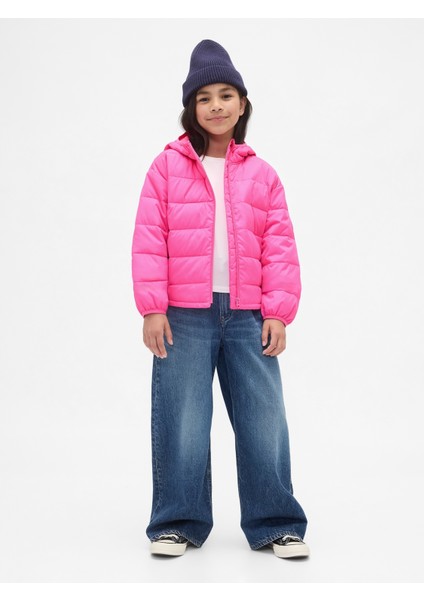 Kız Çocuk Pembe Coldcontrol Puff Ceket modelleri